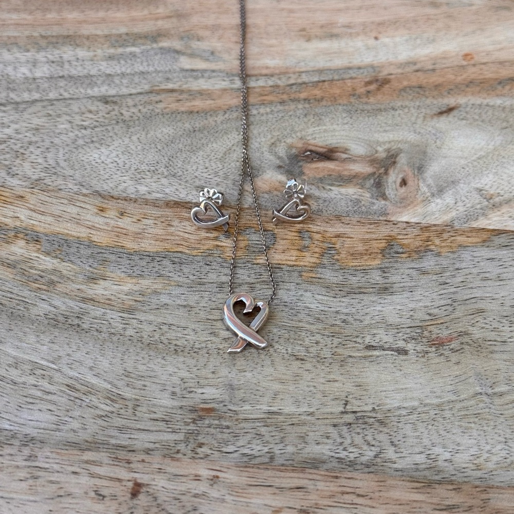 Tiffany & Co. Loving Heart Necklace & Earrings